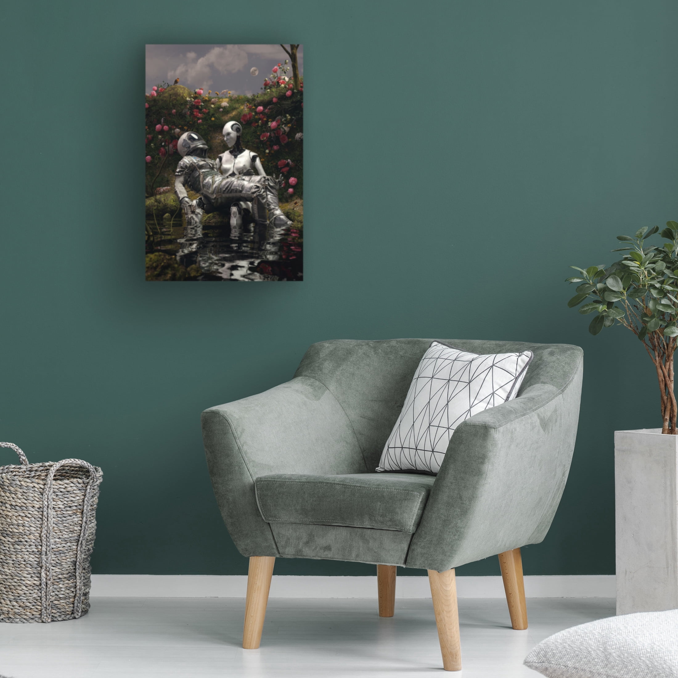 Canvas Wall Art - Francis Minoza 'La Pieta' Wall Art for Living Room, Bedroom, or Office Décor by Trademark Fine Art - 30 x 47 Inches