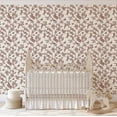 thumbnail image 5 of S4sassy Self Adhesive Wallpaper, Botanical Bird and Blossom Wallpaper, Brown Removable DIY Vinyl Wall Covering, Peel and Stick Contact Paper for Entryway accent Wall, Easy Home Decor (25"x240"), 5 of 9