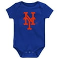thumbnail image 2 of Infant New York Mets Slide Home Three-Pack Bodysuit Set, 2 of 4
