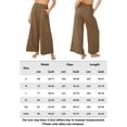 thumbnail image 3 of Pantalón De Pierna Ancha Pantalones de salón para mujer Cintura elástica Estilo casual para mujer Traje diario (Marrón XXXL) Cgtredaw Para estrenar, 3 of 6