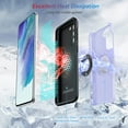thumbnail image 2 of Hidden Series Galaxy S21 FE Case 5G, [Heat Dissipation] [No Fall-Off Kickstand] 360°Metal Ring, 15Ft Military Grade Shockproof Phone Case for Samsung Galaxy S21 FE 6.4 Inch, Purple, 2 of 13