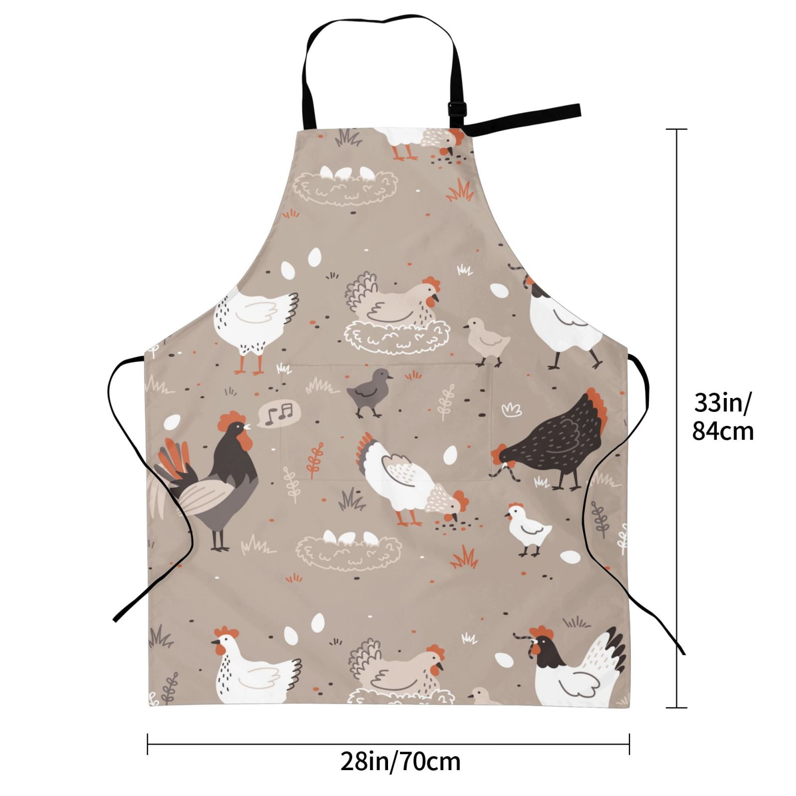 Kdxio Chicken Apron with Pockets Adjustable Kitchen Aprons for Men Women Waterproof Aprons for Cooking,Drawing,Crafting, Baking Household Cleaning
