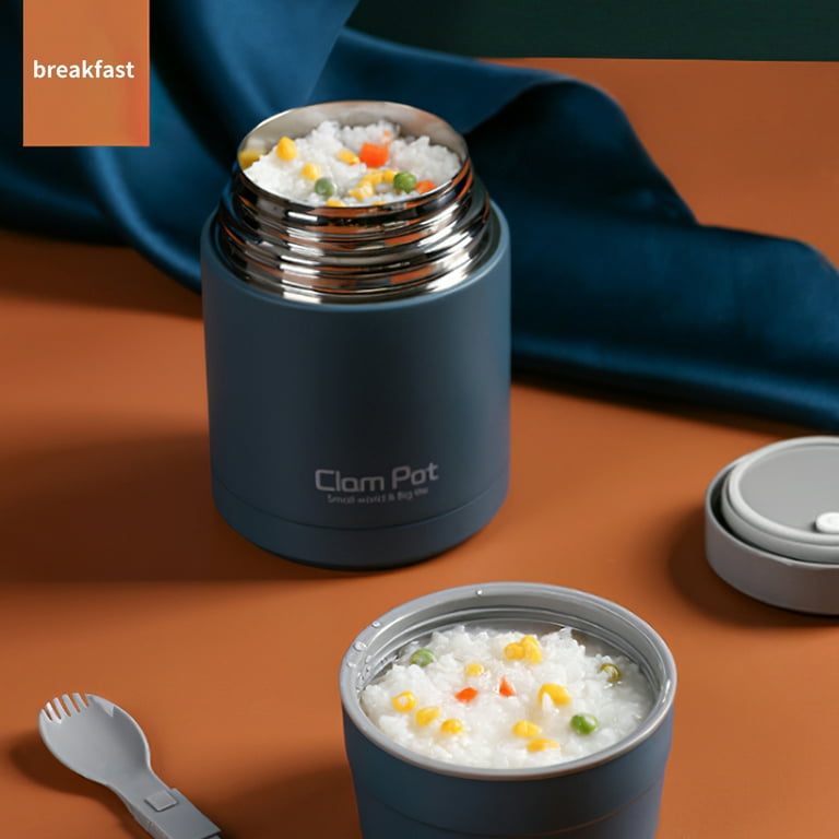 Duety Vacuum-Insulated Food Jar with Spoon,Food Thermos Hot Food Flasks  Vacuum Insulated Lunch Thermos Leakproof Food Jar Portable Thermal Soup  Bowl