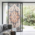 thumbnail image 2 of Non-Adhesive Static Cling Window Tint, Boho Window Privacy Film Frosted, Orange Blue Ethnic Tribe Abstract Art Insulated Windows Frosted Films for Living room, 35.4 x 78.7 Inches, 2 of 9