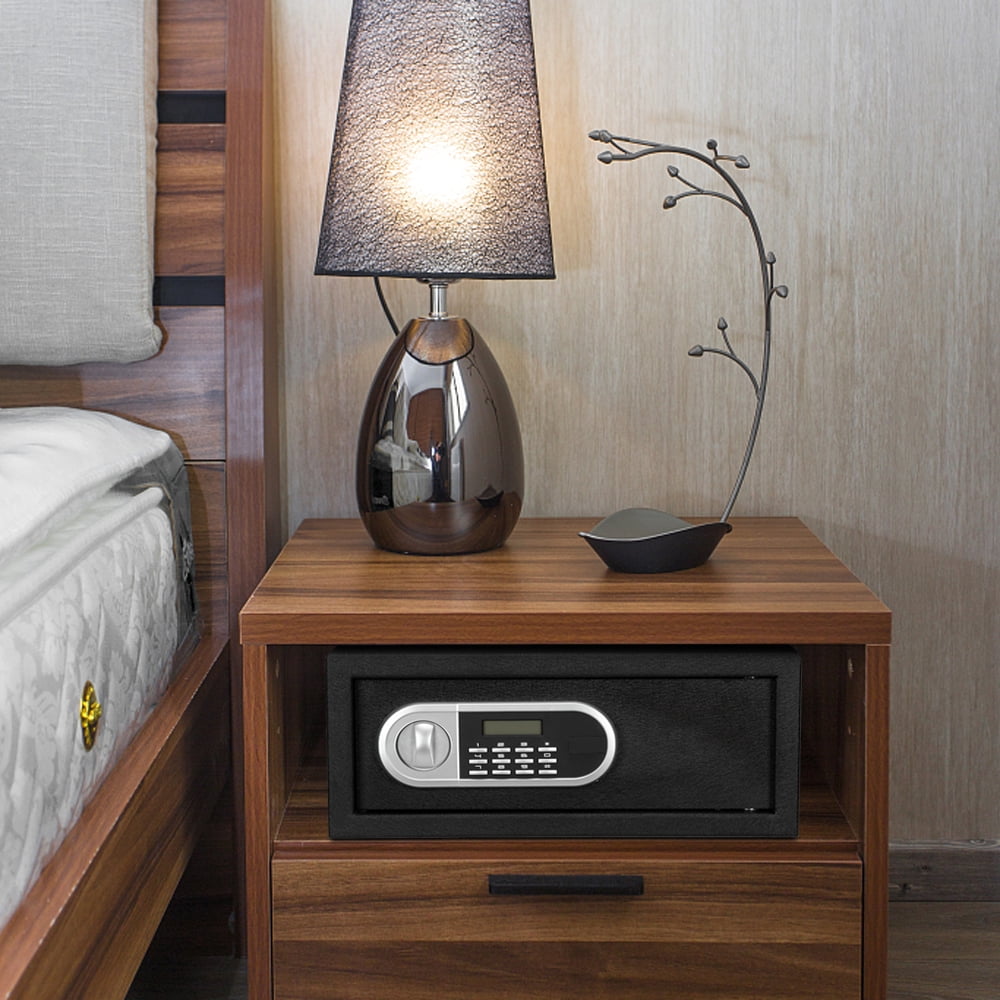 Lowestbest Steel Plate Electronic Code Safe, Valuables Safe for Private Household or Commercial Use, Black