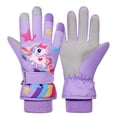 thumbnail image 1 of Guantes de invierno para niños, niñas, para jugar en la nieve, impermeables, cálidos, con forro polar grueso, para niños, estudiantes, ciclismo, guantes de esquí a prueba de frío, 1 of 6