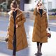 thumbnail image 3 of Chaqueta de plumón de invierno para mujer, chaqueta de plumón de pato gruesa de 90 grados, parka larga de punto con solapa grande, abrigos elegantes y dulces para mujer, 3 of 5