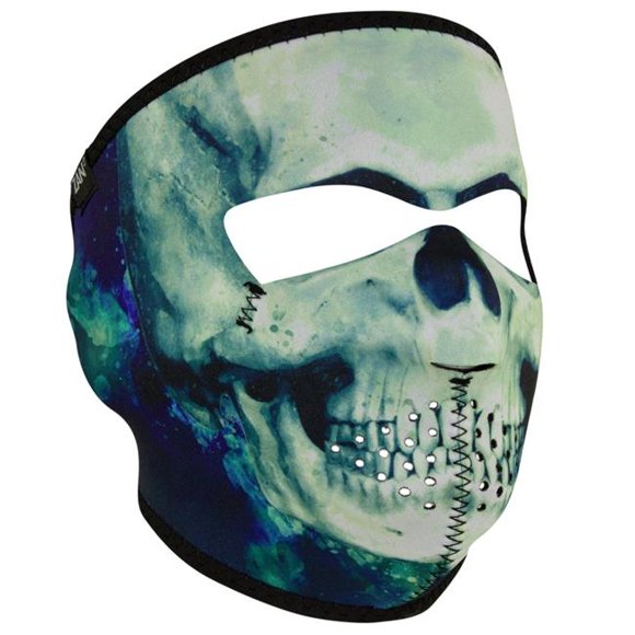 Zan WNFM414 2 mm Neoprene Paint Skull Full Face Mask - Black