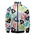 thumbnail image 2 of Chaqueta con estampado geométrico en 3D para hombre, abrigo de manga larga con estampado moderno, ropa de calle, chaquetas deportivas de gran tamaño con cremallera y personalidad, 2 of 4