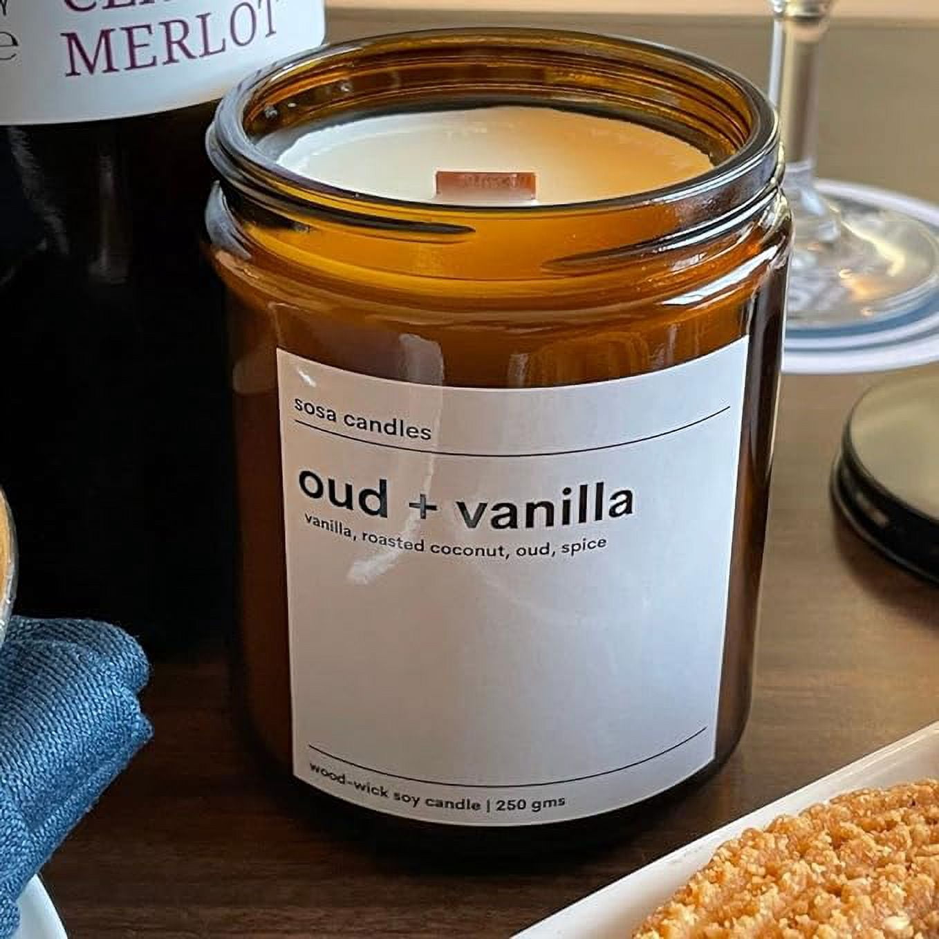 Oud + Vanilla Amber Jar Scented Candles | Scented Candles for Home Decor | Scented Candles Gift Set | Scented Candles for Bedroom Living Room Hall Decoration | Gift Ideas | Home Decor Items - 40hrs