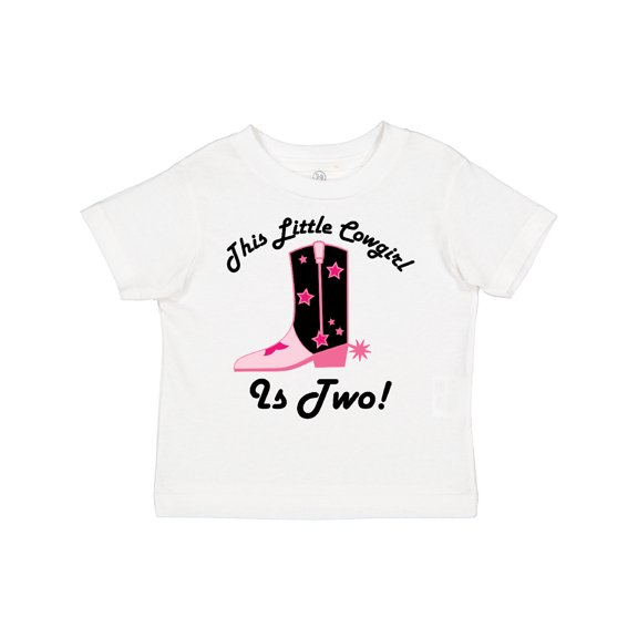 Inktastic 2nd Birthday Little Cowgirl 2 Year Old Girls Toddler T-Shirt