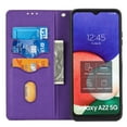 thumbnail image 6 of Dteck for Samsung Galaxy A22 5G Flip Wallet Case, PU Leather Case with Card Slot Kickstand and Wrist Strap Shockproof Protective Case for A22 5G 6.6" 2021 Women Men, Purple, 6 of 10