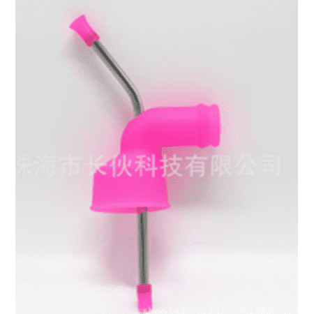 

Wine Dispenser Funnel Drinking Straw Plastic Stainless Steel Party Beverage Bong Tool Blue
