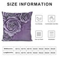 thumbnail image 5 of Nawypu  3D Flower Throw Pillow Covers Aesthetic Decorative Floral Accent Pillow Cases Rectangle Pillowcase Cushion Couch Bed Bedroom Living Room Purple Lilac, 5 of 5