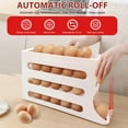 thumbnail image 2 of 30 Eggs Egg Holder for Fridge,4 Tiers Egg Container,Auto Rolling Fridge Egg Organizer for Refrigerator,Space-Saving Egg Dispenser Holder,Fridge Egg Rack Large Capacity Egg Dispenser(White), 2 of 5