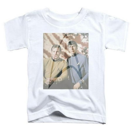 

Trevco Star Trek-Classic Duo - Short Sleeve Toddler Tee - White- Large 4T