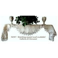 thumbnail image 5 of SET of TWO Doilies Dresser Scarf Neutral Earth Tones European Lace Place Mats, 5 of 6