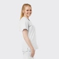 thumbnail image 2 of SPECTRUM UNIFORMS Scrub Tops Medical Unisex V-Neck Yoga Soft Fabric Medical Professionals Hospital and Lab Workwear Nurse Top White, 2 of 5