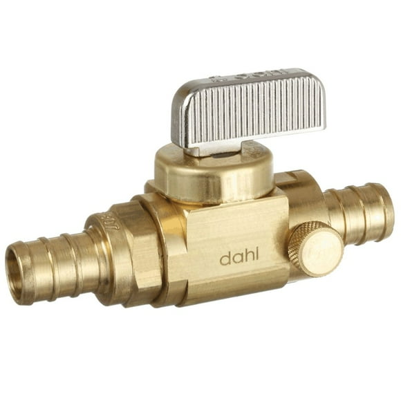 1/2" PEX x PEX Straight Stops and Isolation Valve with Drain