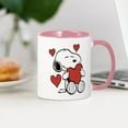 thumbnail image 3 of CafePress - Snoopy On Heart Mugs - 11 oz Ceramic Mug - Novelty Coffee Tea Cup, 3 of 4