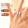 8pcs Ring Blanks Grooved Plain Finger Ring Stainless Steel Finger Ring