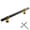 A, variant on HOARBOEG 5 Pack Black Cabinet Pulls Drawer Handles, Stainless Steel Kitchen Cabinet Hardware, Modern Tapered Cup Pulls for Wardrobe Dresser and Bathroom Vanity