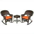thumbnail image 1 of Afuera Living 3pc Wicker Rocker Chair Set in Espresso with Orange Cushion, 1 of 1