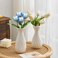 thumbnail image 7 of Artificial Tulips Flowers – 13" Long Stem Faux Tulips, 10PCS Real Touch Fake White Tulip for Vase, Farmhouse, Kitchen, Spring & Wedding Home Decor, 7 of 7