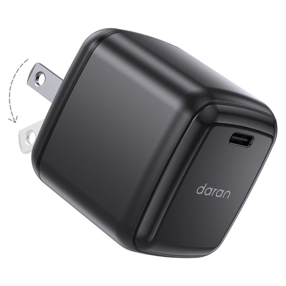 Cargador USB-C DaranEner de 65 W GaN con enchufe plegable y carga rápida