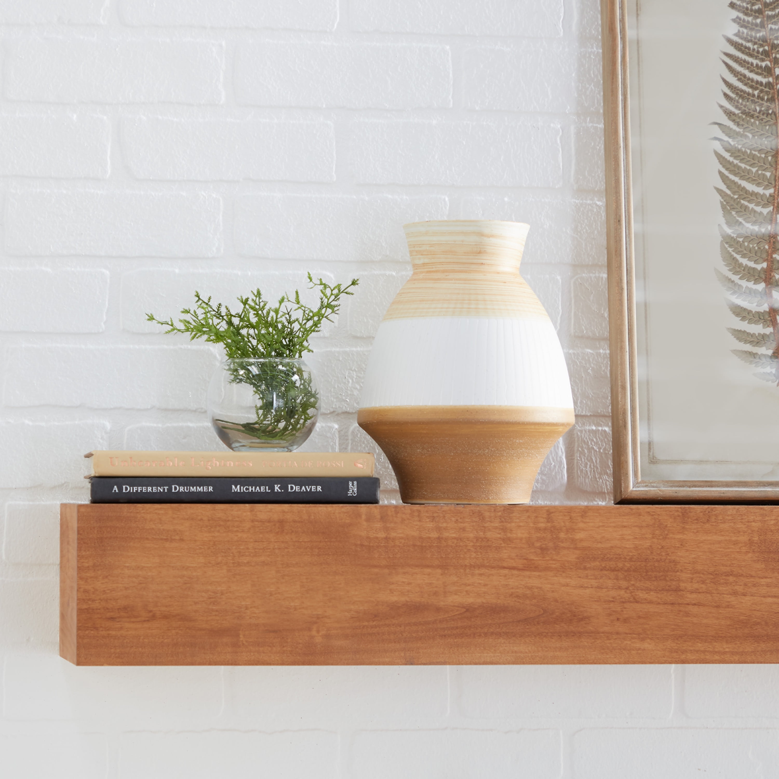 DecMode 10" Handmade Brown Ceramic Vase with Terracotta Accents
