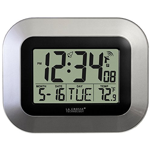 Atomic Wall Clock Home hanging Office Business Setting Room Time Radio Control 
