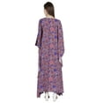 thumbnail image 3 of Moomaya Boat Neck Caftan Rayon Cover Up Printed Cold Shoulder Kaftan Maxi Dress, 3 of 7