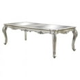 thumbnail image 5 of Acme Bently Mirror Top and Wooden Frame Dining Table in Beige Indoor, 5 of 10