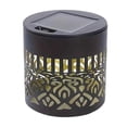 thumbnail image 2 of Solar Outdoor Wall Light - Metal Cylindrical Design Sconce, RGB Color Changing Glow Step Light, Energy Efficient Easy Install Decor for Garden Patio & Backyard, Mandala Pattern solar wall lamp, 2 of 6