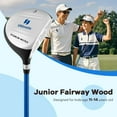 thumbnail image 6 of Costway Ultimate 165CC Junior #3 Fairway Wood for Kids with Fiberglass Shaft and Headcover Blue, 6 of 10