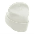 thumbnail image 2 of Snare Drum Embroidered 12 Inch Long Knitted Beanie - White OSFM, 2 of 5