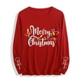 thumbnail image 2 of Qulqfy Christmas Tshirts Women Crew Neck Red Xmas Funny Long Sleeve Casual Plus Size Party Tops Christmas Shirts for Women, 2 of 5
