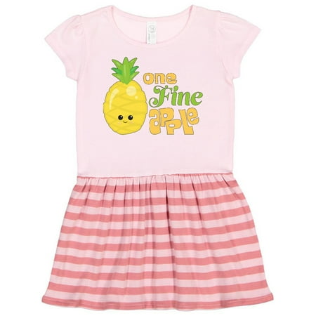 

Inktastic One Fine Apple Cute Pineapple Gift Toddler Girl Dress