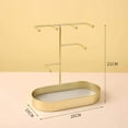 thumbnail image 4 of Jewelry Organizer Stand Tray Display Rack for Rings Gold Jewelry Tree PU Leather Pad, 4 of 9