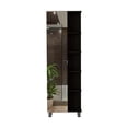 thumbnail image 3 of Cfowner Wooden Bathroom Floor Cabinet, Side Storage Organizer Cabinet with 5 Open Shleves, Freestanding Entryway Storage Unit Console Table, Bathroom Furniture Home Decor, 3 of 5
