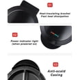 thumbnail image 3 of Dual-Zone Electric Omelette Maker Nonstick, Breakfast Sandwich Maker with Cool-Touch Handle, Easy To Clean, Indicator Lights, Housewares Stainless for Dorm & Travel (black,1), 3 of 10