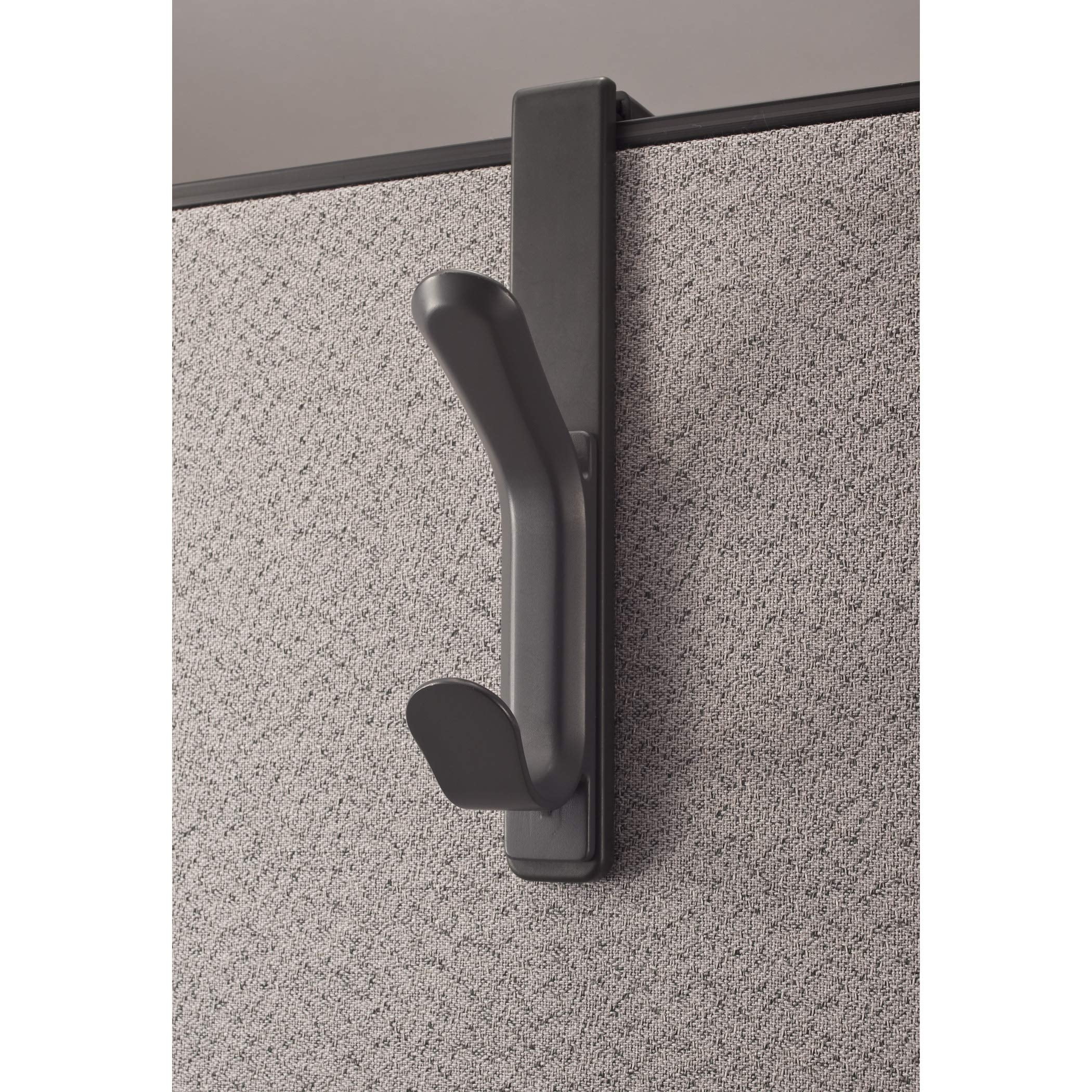 Hang Coats Etc Officemate DOUBLE SIDED Partition CUBICLE HOOK in BLACK METAL 
