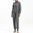thumbnail image 4 of Lindreshi Pj Sets for Woman Fashion Women Winter Knit Long Sleeved Pants Shirt Casual Two Piece Suit, 4 of 4