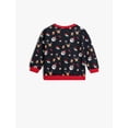 thumbnail image 2 of Christmas Themed Santa Claus Printed Hoodie Elastic Cuffs and Waist, 2 of 3