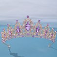 thumbnail image 5 of Corona de boda para novia - Tiara de princesa de pedrería para mujer - Corona de reina - Corona de boda hecha a mano - Accesorios para el cabello - Corona de tiara, 5 of 5