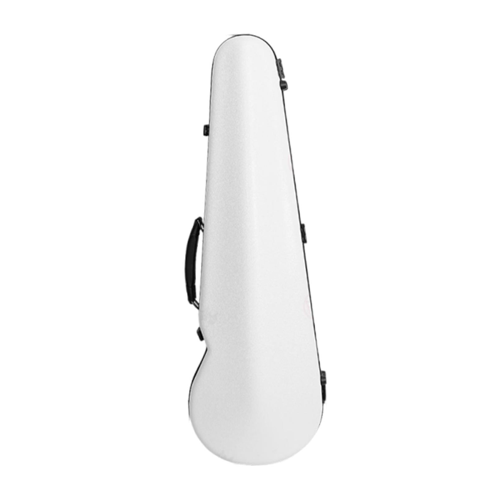 Dualoai 4/4 Violin Hard Case Backpack Adjustable Shoulder Straps Portable Dustproof Gift White