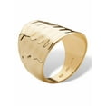 thumbnail image 2 of PalmBeach Jewelry Gold-Plated Sterling Silver or Sterling Silver Hammered-Style Band Ring, 2 of 6