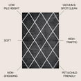 thumbnail image 4 of JONATHAN Y SUPERSOFT 5' Round Area Rug, Cole Minimalist Diamond Trellis - Black/White, SEU102A-5R, 4 of 9