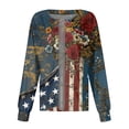 thumbnail image 4 of 4th Of July Trendy Jackets for Women 250th Anniverasry Funny Floral Flag Printed Scrub Jacket Nursing Uniform Shirts with Pockets, 4 of 5