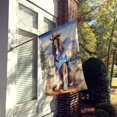 thumbnail image 2 of Afghan Hound Cowboy Welcome House Flag, 2 of 5
